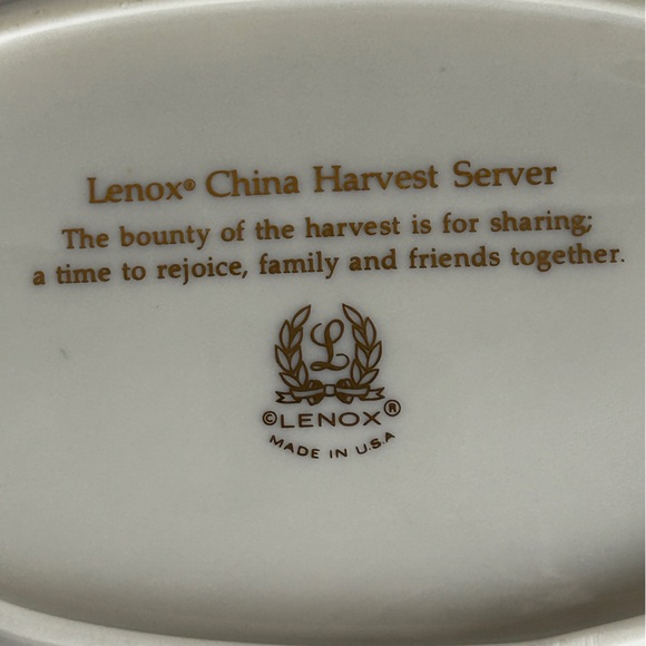 Vintage Lenox 8 3/4" China Harvest Server Bowl - Picture 9 of 9